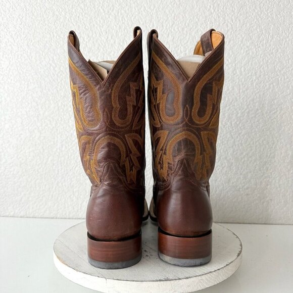 NEW Rod Patrick Mens Cowboy Boots Size 3A Perro Loco Brown Western Square Toe - Picture 4 of 12